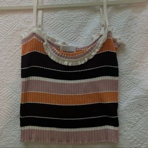 Striped sweater tank